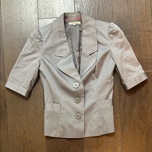 RW&CO. Women's Women's Grey 3/4 Sleeve Blazer 97% Cotton